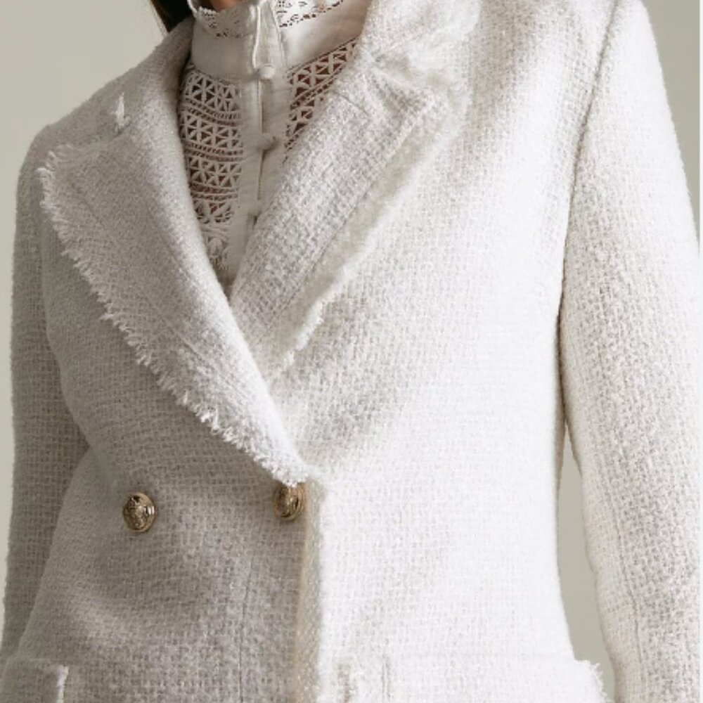 NWT Lydia for Karen Millen Boucle Double-breasted Blazer - 8